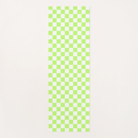 Classic visual lime checkerboard  ヨガマット (正面)