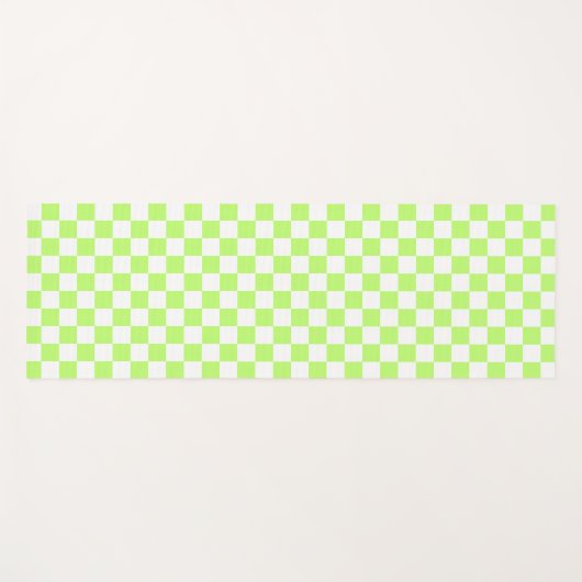 Classic visual lime checkerboard  ヨガマット (正面(横))