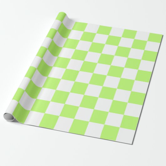 Classic visual lime checkerboard  ラッピングペーパー (アンロールド)