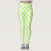 Classic visual lime checkerboard  レギンス (正面)