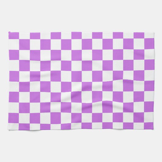 Classic visual magenta checkerboard  キッチンタオル (横)
