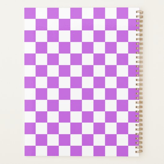 Classic visual magenta checkerboard  プランナー手帳 (裏面)