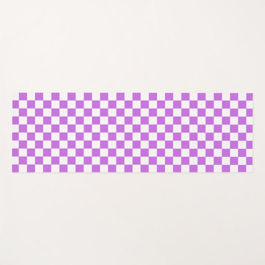 Classic visual magenta checkerboard  ヨガマット (正面(横))