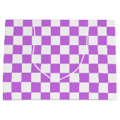 Classic visual magenta checkerboard  ラージペーパーバッグ (正面)