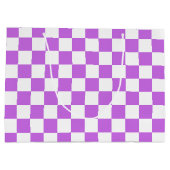 Classic visual magenta checkerboard  ラージペーパーバッグ (裏面)