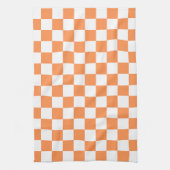 Classic visual orange checkerboard  キッチンタオル (縦)