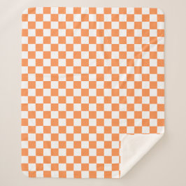 Classic visual orange checkerboard  シェルパブランケット