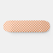 Classic visual orange checkerboard  スケートボード (横)