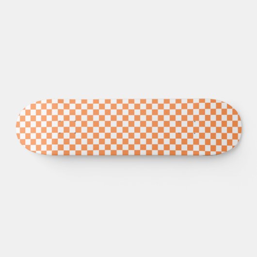 Classic visual orange checkerboard  スケートボード (横)