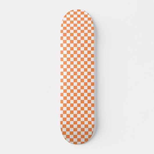 Classic visual orange checkerboard  スケートボード (正面)