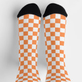 Classic visual orange checkerboard  ソックス (上部)