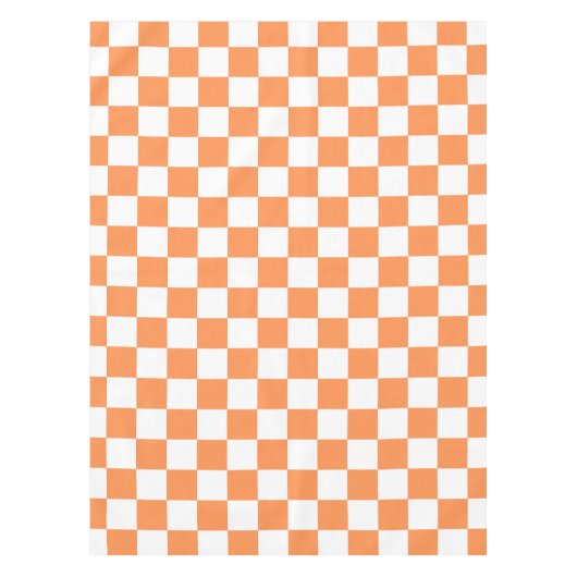 Classic visual orange checkerboard  テーブルクロス (正面)