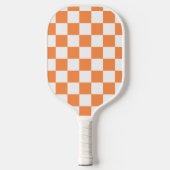 Classic visual orange checkerboard  ピックルボールラケット (正面)