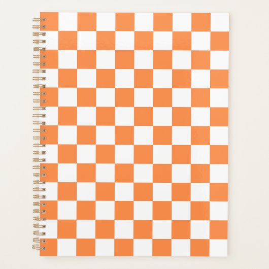 Classic visual orange checkerboard  プランナー手帳 (正面)