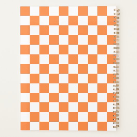 Classic visual orange checkerboard  プランナー手帳 (裏面)