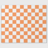 Classic visual orange checkerboard  ラッピングペーパー (フラット)