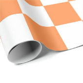 Classic visual orange checkerboard  ラッピングペーパー (ロールコーナー)