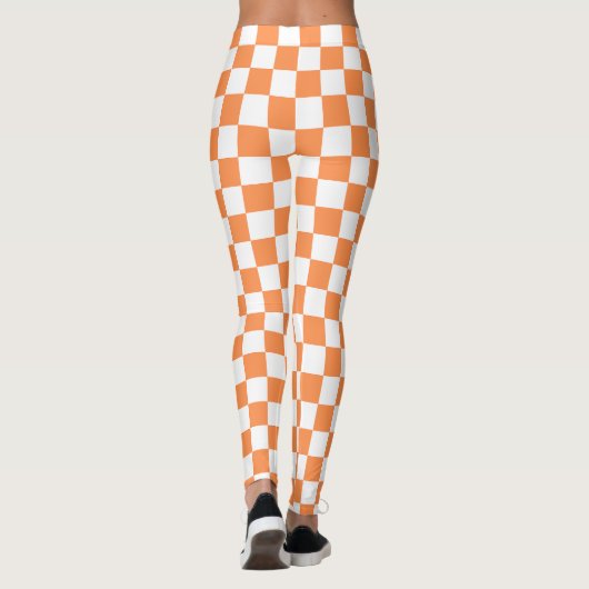 Classic visual orange checkerboard  レギンス (裏面)