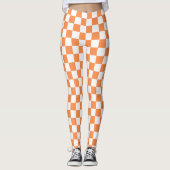 Classic visual orange checkerboard  レギンス (正面)
