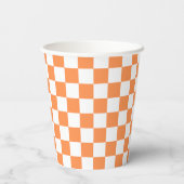 Classic visual orange checkerboard  紙コップ (裏面)