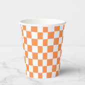 Classic visual orange checkerboard  紙コップ (右)