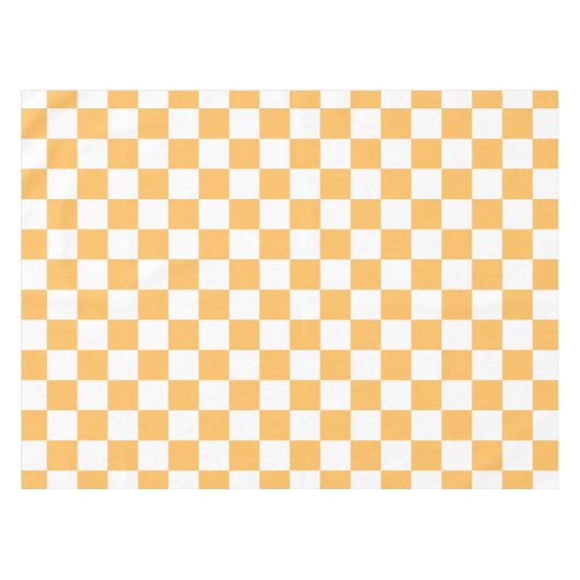 Classic visual peach checkerboard  テーブルクロス (正面(横))