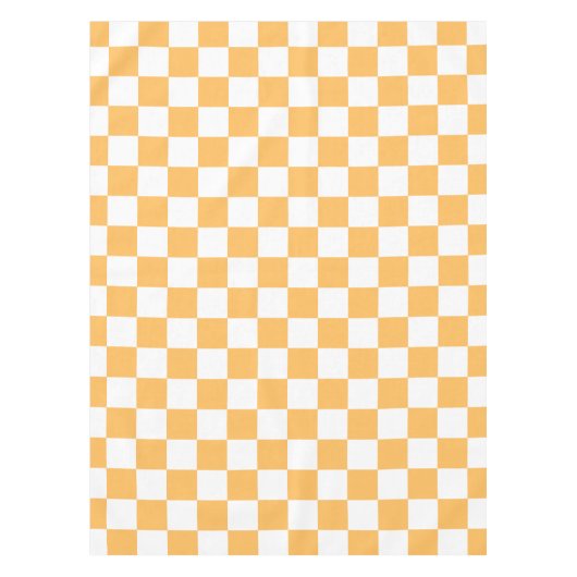 Classic visual peach checkerboard  テーブルクロス (正面)