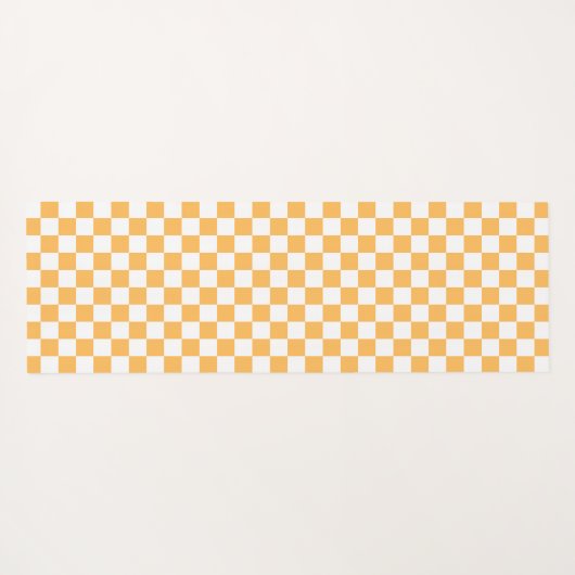 Classic visual peach checkerboard  ヨガマット (裏面(横))