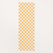 Classic visual peach checkerboard  ヨガマット (正面)