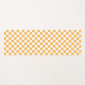 Classic visual peach checkerboard  ヨガマット (正面(横))