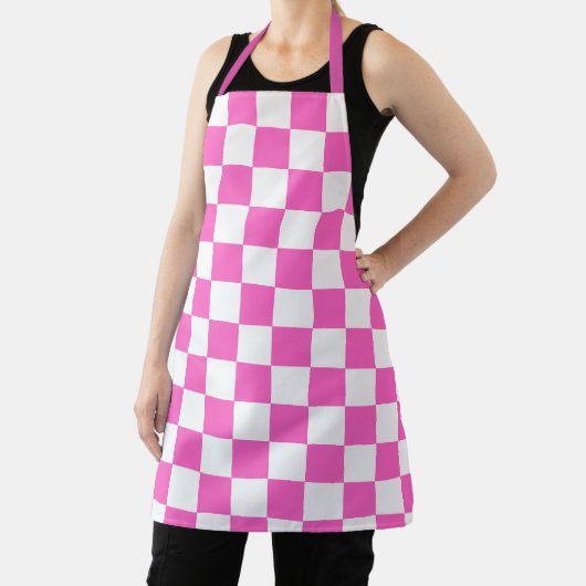 Classic visual pink checkerboard  エプロン (インサイチュ)