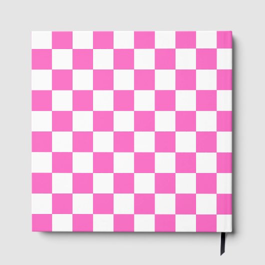 Classic visual pink checkerboard  ゲストブック (裏面)