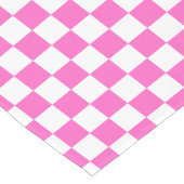Classic visual pink checkerboard  ショートテーブルランナー (コーナー)