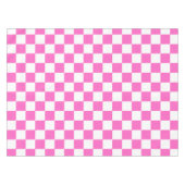 Classic visual pink checkerboard  テーブルクロス (正面(横))