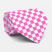 Classic visual pink checkerboard  ネクタイ (ロール)