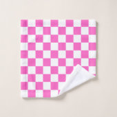 Classic visual pink checkerboard  バスタオルセット (ウォッシュタオル)