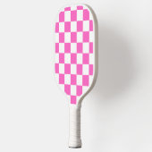 Classic visual pink checkerboard  ピックルボールラケット (左)