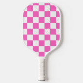 Classic visual pink checkerboard  ピックルボールラケット (正面)