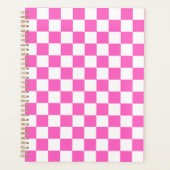 Classic visual pink checkerboard  プランナー手帳 (正面)