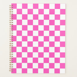 Classic visual pink checkerboard  プランナー手帳