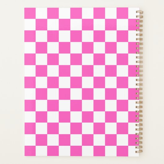 Classic visual pink checkerboard  プランナー手帳 (裏面)