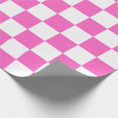 Classic visual pink checkerboard  ラッピングペーパー (角)