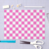 Classic visual pink checkerboard  薄葉紙 (クラフト)