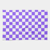 Classic visual purple checkerboard  キッチンタオル (横)