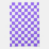 Classic visual purple checkerboard  キッチンタオル (縦)