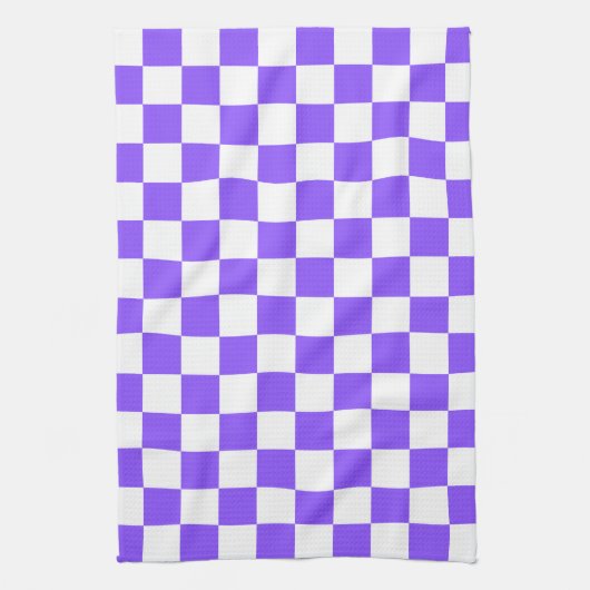 Classic visual purple checkerboard  キッチンタオル (縦)