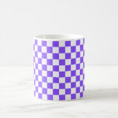 Classic visual purple checkerboard  コーヒーマグカップ (中央)