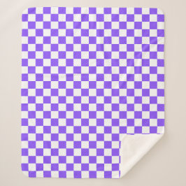Classic visual purple checkerboard  シェルパブランケット