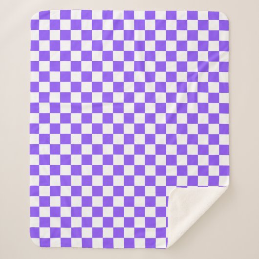Classic visual purple checkerboard  シェルパブランケット (正面)