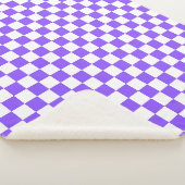 Classic visual purple checkerboard  シェルパブランケット (3/4)